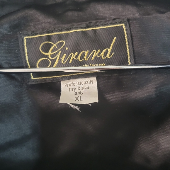 Vintage Girard Black Satin Matco Tools Embroidered Bomber Jacket Mens XL - Picture 3 of 6